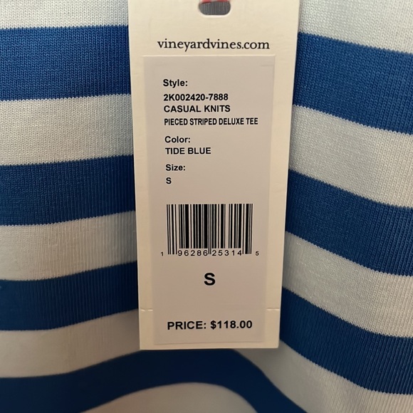 Vineyard Vines Pierced Strip Deluxe Tee - Picture 4 of 5